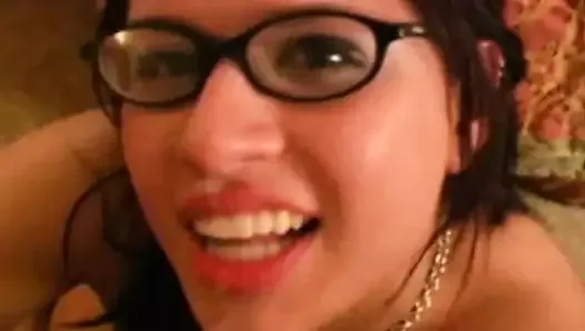 Latina Wearing Glasses mature Blowjob