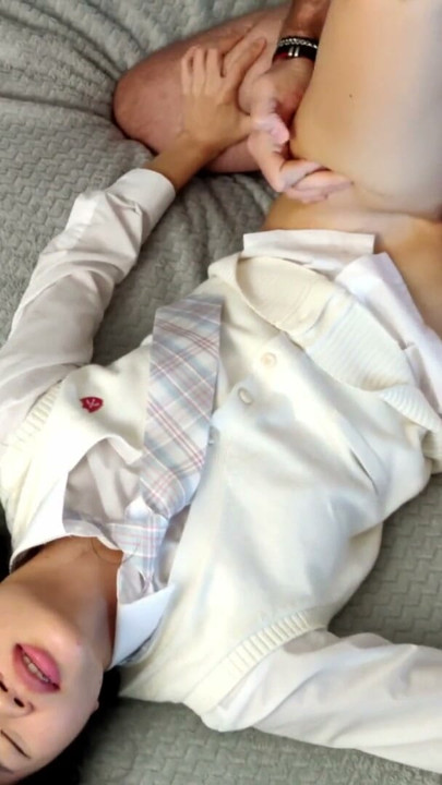 Asian schoolgirl dreams of bwc while masturbating - some dreams really come true | Clip 2