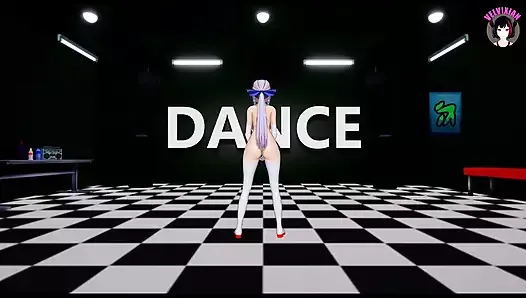 Haku - 穿着性感泳衣跳舞（3D 成人动漫）