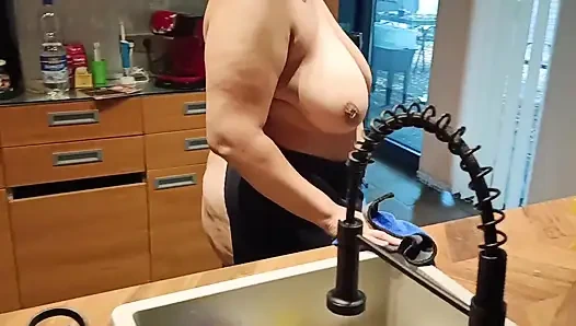 Inside the Bar, I Took Out My Tits and Cleaned the Counter.