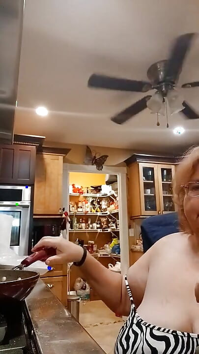 Cooking Pork chops for dinner and flashing as I cook