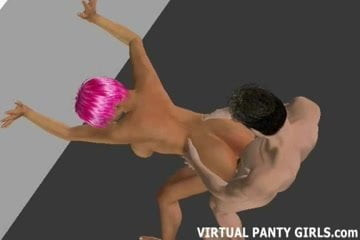 3d animated hottie gets fucked doggystle