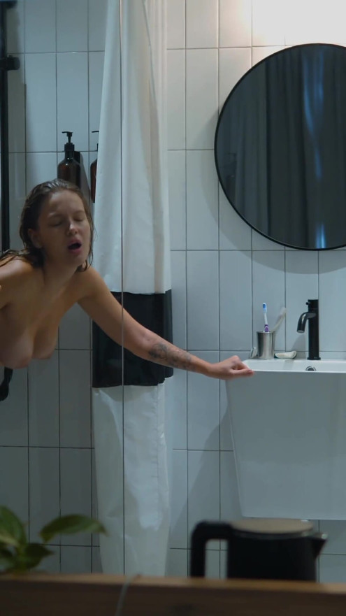 Shower together. It's easier to clean face from cum | Clip 2