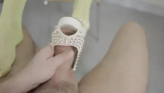 Sexy Blonde MILF in Full Body Nylon Fucks Me with Her Hot Feet!