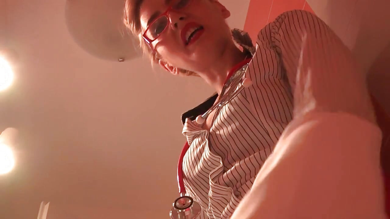 Blonde Doctor Pisses in the Toilet