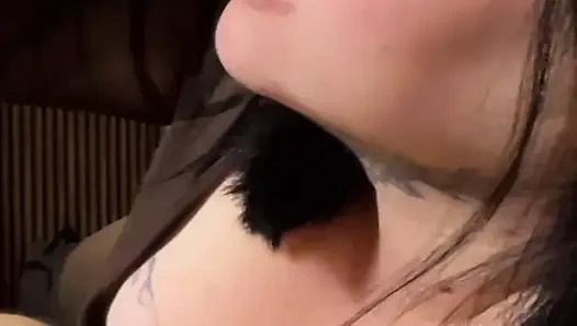 Hardcore hard! I mistook her throat for pussy and I came!