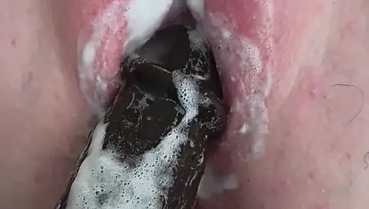 Hardcore dildo fucking my pink pussy