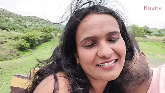 Desi Indian Marathi Kavita bhabhi ( Vahini ) cheating on husband with her lover in jungle
