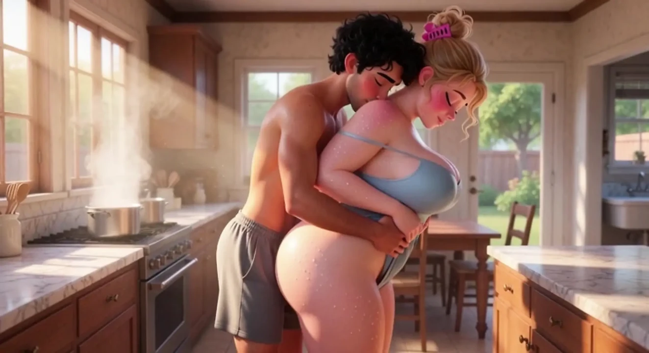 Secret Passion Between Stepmom and Stepson Turns into Daily Encounters in Family Home (AI generated)