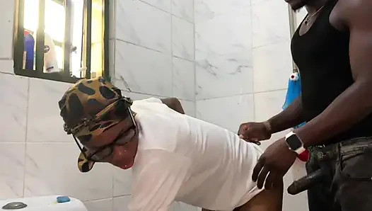 Nasty Doggy in the Bathroom During Meeting