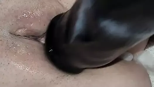 Bbc fun look and all my cream wow huge black cock deep in my pussy make me cum so good pussy gape brutal
