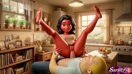 Momen penuh gairah di dapur- ai hentai asmr