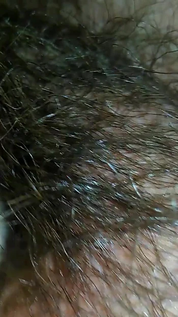 Spectacular moment from "Hairy milf pampers her pussy with latex gloves"