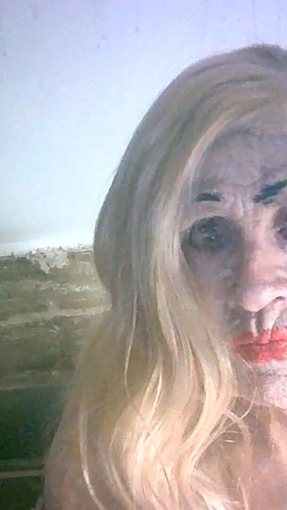 Ugly old sissy spunk bucket slag Sarah tries to make herself attractive to men by applying makeup to her ugly slag face | Clip 1