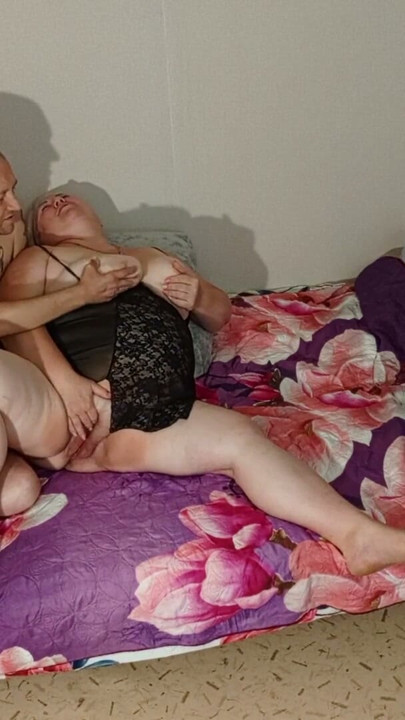 joined a masturbating mother-in-law with big tits and fucked her in her mouth, pussy and ass | Clip 1