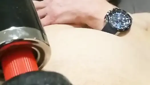 Vibrator orgasm alone in bed