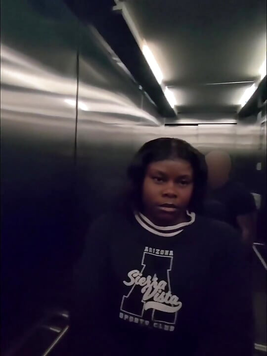 Shy Girl Gets Convinced in Elevator to Swallow a Stranger's Cum