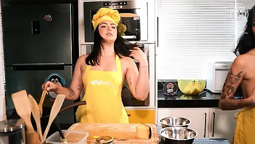 Hot Lesbian Latinas cooking - Part 3 - SFW