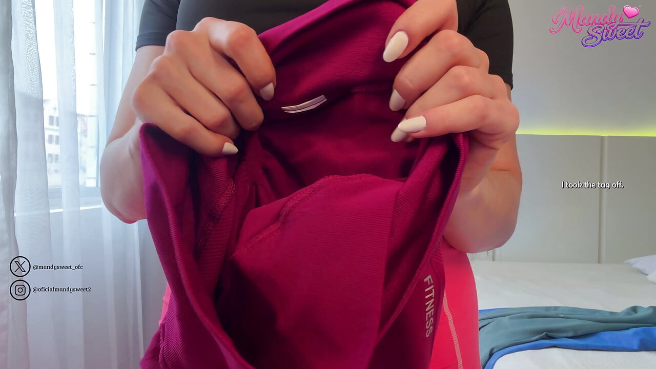 ASMR Big Ass Brunette Trying On New Gym Leggings