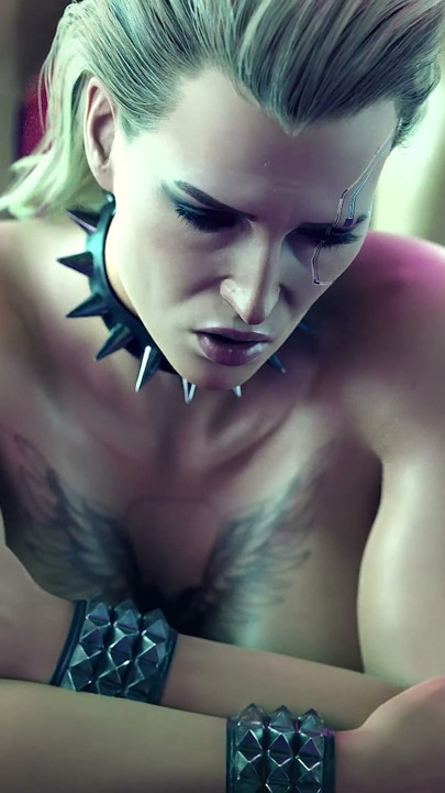 Meredith Stout - Cyberpunk Futanari Titfuck & Anal Creampie (3d Animation)