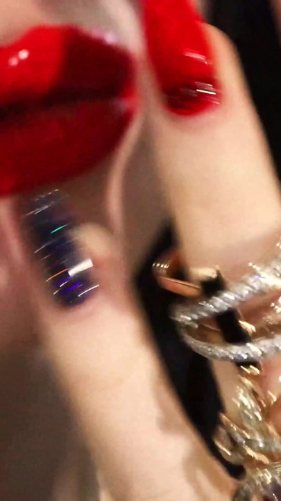 Lipstick & jewelry & nails fetish