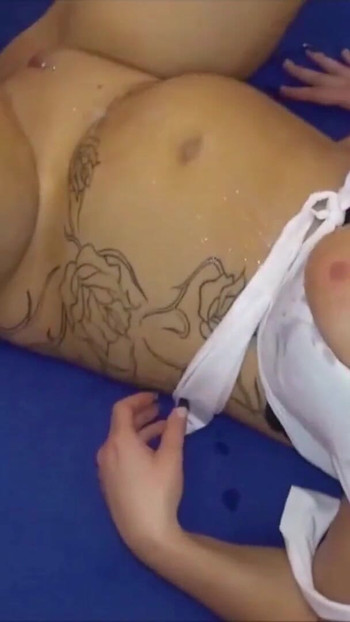 Thrilling moment from "German Pregnant Teen Katy in Amateur Gangbang Group Sex"