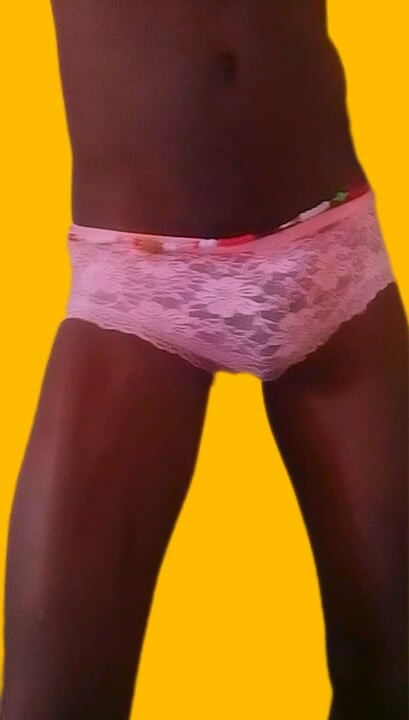Haitian Sexy Sissy boy in pink Underwear