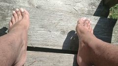 Negao360 My Black Male Feet in the Sun