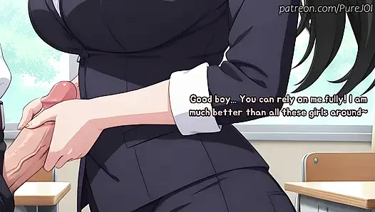 Your horny teacher Sae Chabashira became too jealous! (Sex JOI)