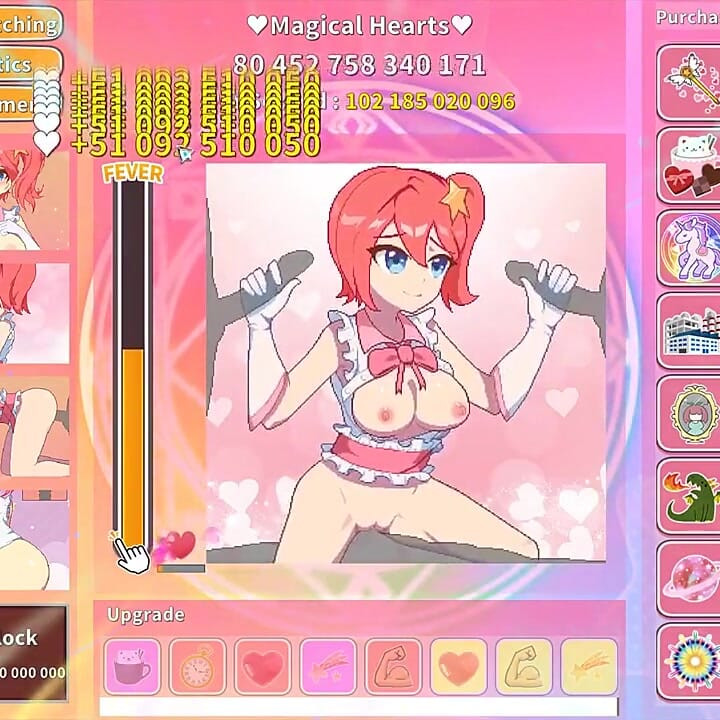 Magical Girl Clicker Hentai spil Creampie og Squirting Gangbang for en sød Idol Cosplay!