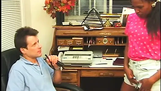 Black slut fucked by white stud in the ass