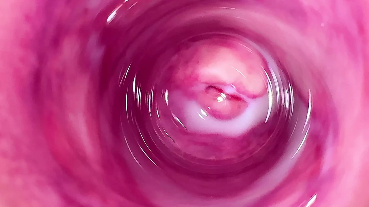 Camera deep inside Mia's tight vagina, the creamiest pussy ever