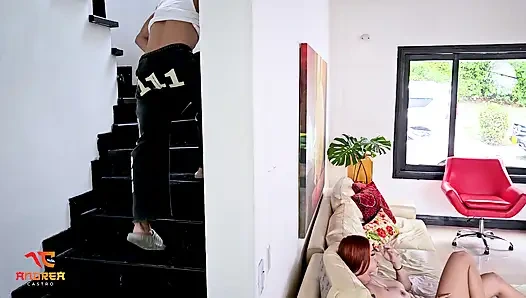 My cuckolded husband catches me fucking his friend when he leaves me alone - Andrea Castro & Max Betancur..