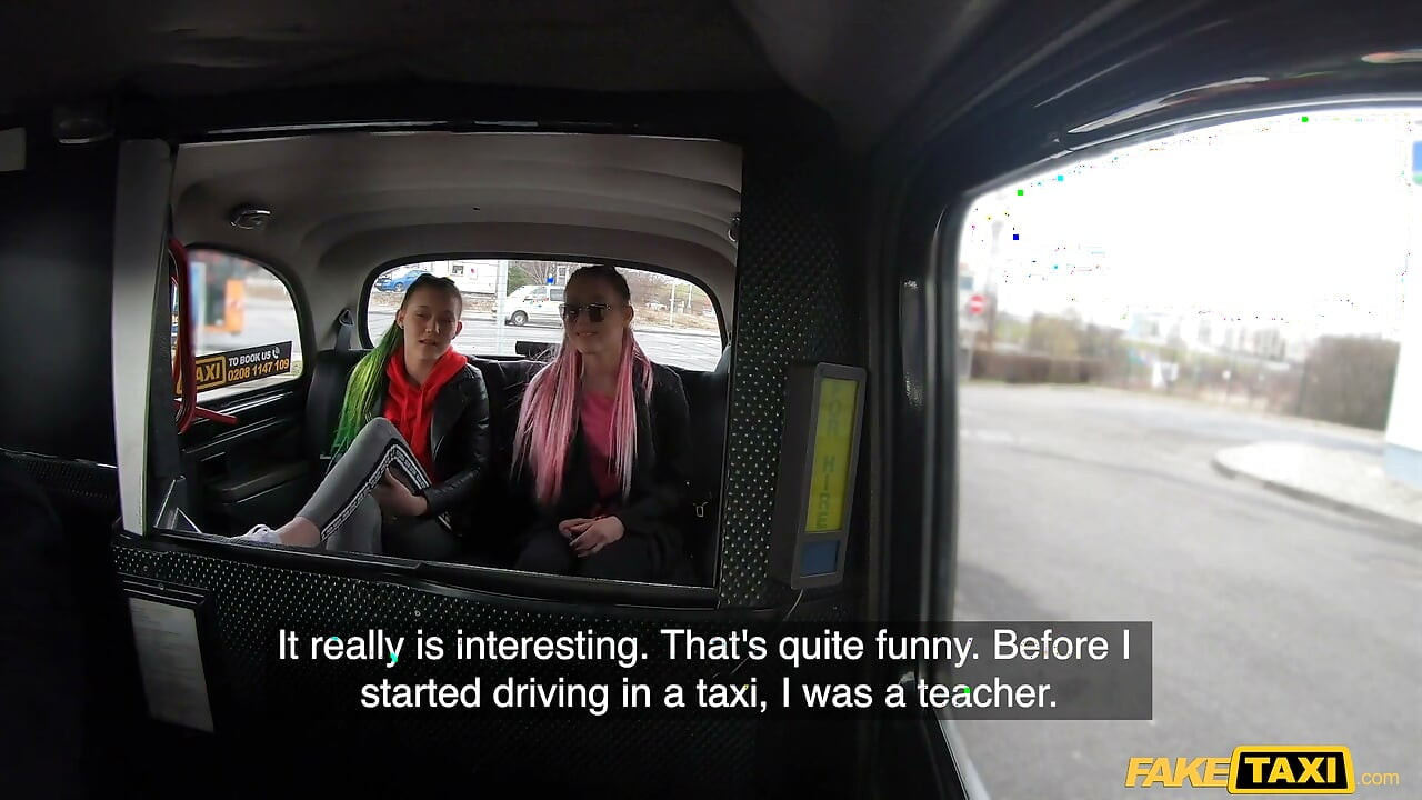 Fake taxi - rubias sucias mejores amigas folladas por euro taxista