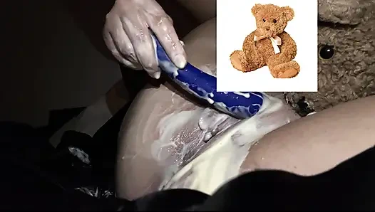 4k-ASMR YOGURT FOOD FETISH- KINKY STEPSISTER MASTURBATES WITH DILDO- CUMFLATION HENTAI-  -ARABIAN SNOWWHITE