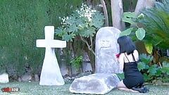 Ugly Bitch Widow Fucked on Husband's Grave