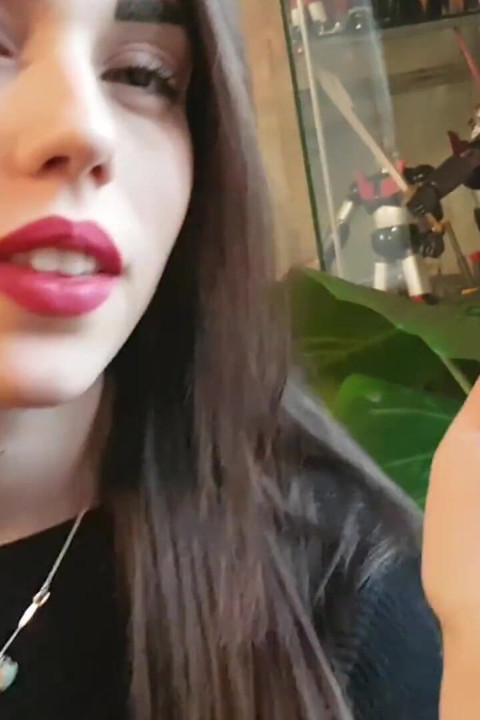 Smoking in close up with a beautiful girl