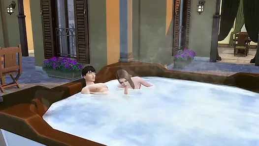 Çift tatilde hidrode sikişme fırsatını değerlendiriyor. The Sims