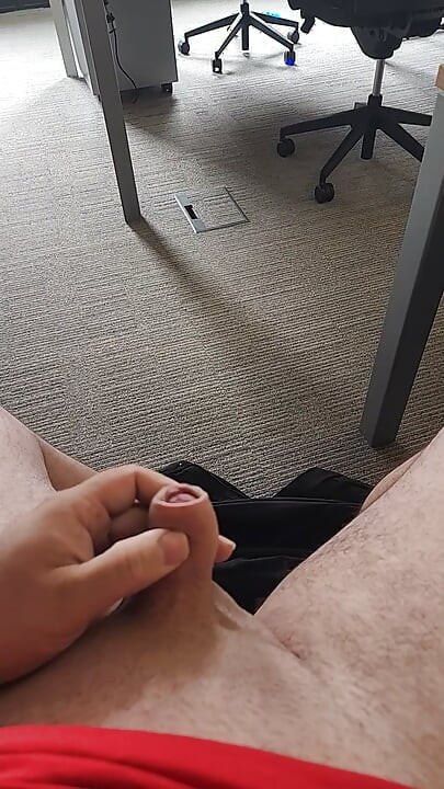 Handjob at the office