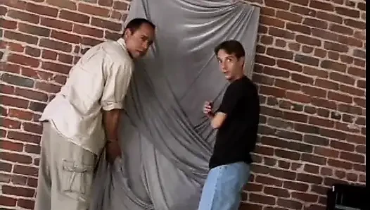 Three dudes take turns ass fucking and double penetrating a black beauty