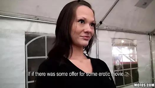 Public Pickups - Sexy Brunette Czech Sandy Ambrosia Strips Down & Gets Fuck by Steve at the Go-kart Track with a Creampie Finish
