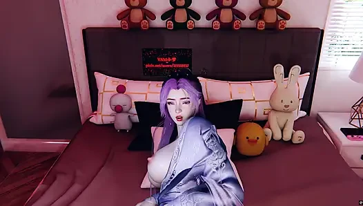 3D cute Japanese slut girlfriend wearing sexy lingerie got her wet pussy...