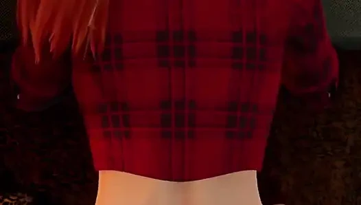 Stepsister Struggling Dick at Couch