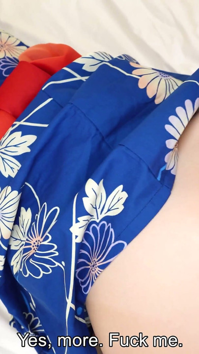 Momoko Azuma Returns to Our Studios and Wears a Yakata to Masturbate
