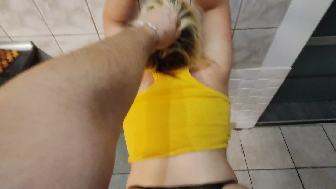 Fucking her in kitchen for not cooking me any meal
