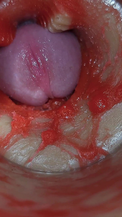 Kamera Unutar Duboke Pičke Snima Vrlo Ogromnu Ejakulaciju Sperme Asmr