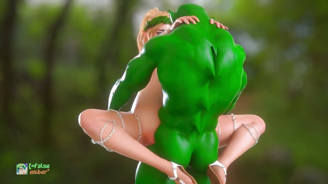 3D massive riesige titten Waldelf zahlt ihre schulden beim Orc zurück