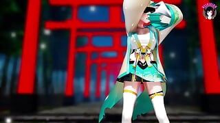 Kazami - điệu nhảy gợi cảm + cởi quần áo dần dần (hentai 3d)