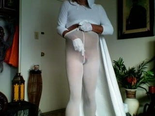 gossamer ghost in white tights