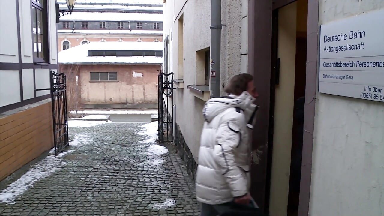 Lovely brunette in threesome double penetration